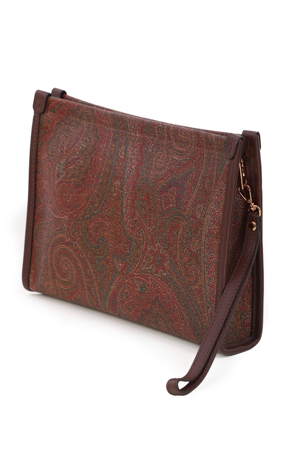 shop ETRO  Portadocumenti: Etro pouch grande Love Trotter Paisley.
Busta grande realizzata nell'iconico tessuto Paisley jacquard e caratterizzata dal logo ETRO Pegaso ricamato a filo dall'effetto tridimensionale. 
Laccio da polso removibile.
Dimensioni: 30 x 20 x 5 cm.
Esterno: Tessuto di cotone Paisley jacquard spalmato con grana opaca e doppiato in tela.
Finiture: 100% pelle di vitello.
Chiusura con cerniera.
Tasca interna applicata.
Accessori metallici con finitura dorata.
Fabbricato in Italia.. MP2C0002 AA012-M0019 number 3768007